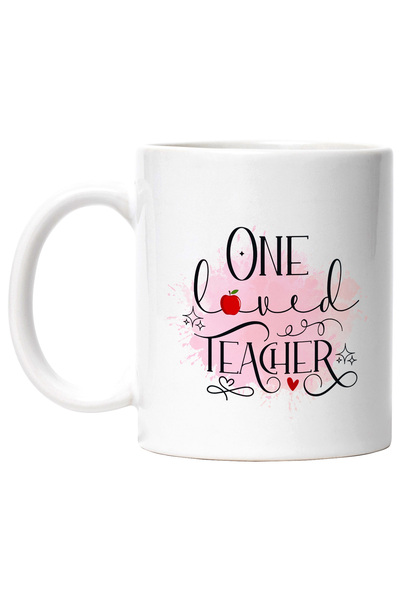 StoryGift Romania Cana cu mesajul "One loved teacher", ilustratie, scoala, el...
