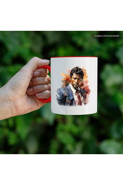 StoryGift Romania Mug With Idris Elba, Famous Actor, Movies, Hollywood, Multicolor 330 ml, Ceramic, With ,STG