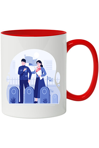 StoryGift Romania Cana Cu Zi Memoriala, Morminte, Buchet, Soldat, Steag, Mult...