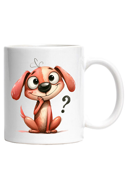 StoryGift Romania Cana cu un catel vesel care sta pe ganduri | ilustratie | s...