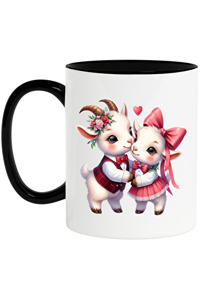 StoryGift Romania Cana cu 2 iezi, ilustratie, indragostiti, afectiune, Valent...