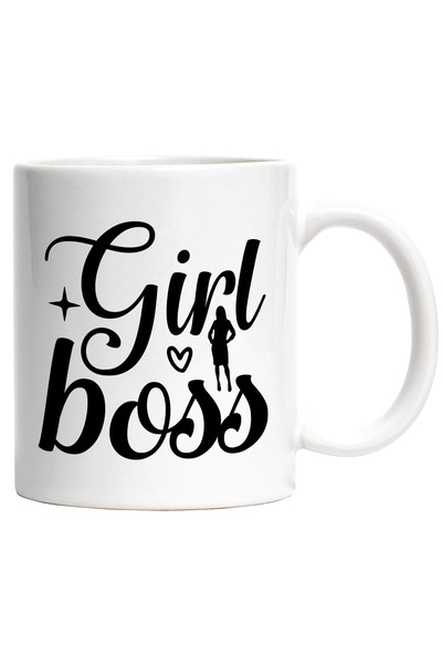 StoryGift Romania Cana cu o figura de fata si textul in engleza "Girl boss" -...