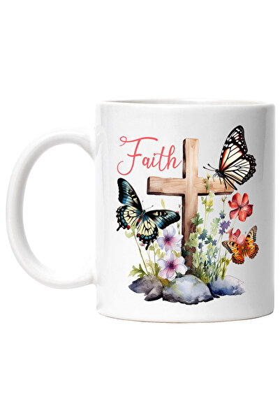 StoryGift Romania Cana cu mesajul "Faith", religie, ilustratie, credinta, flo...