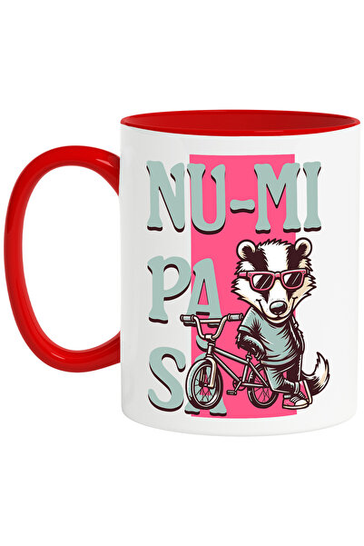 StoryGift Romania Cana Scons cu bicileta gangster text nu-mi pasa, 330ml, Cer...