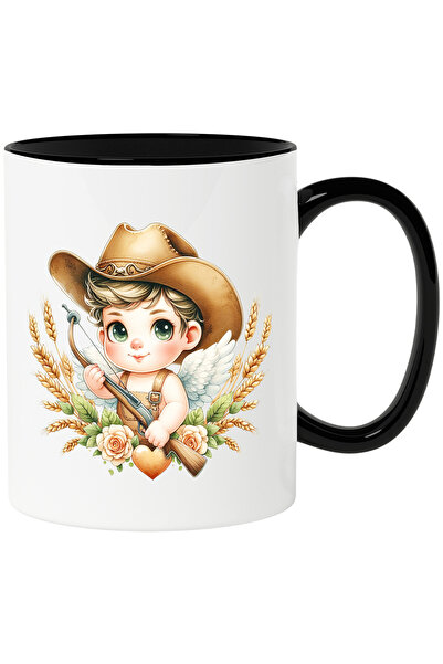 StoryGift Romania Cana cu un bebelus cu aripi | ilustratie | palarie de cowbo...