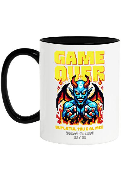 StoryGift Romania Cana diavol Game Over - Sufletul tau e al meu, 330ml, Ceram...