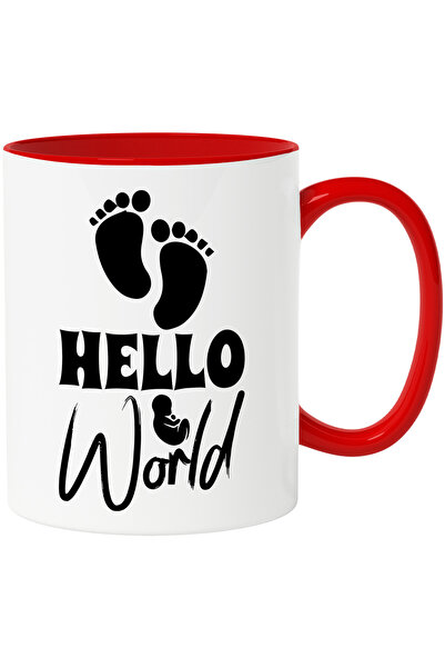 StoryGift Romania Cana cu un bebelus si textul "Buna, lume" - copilas grija c...