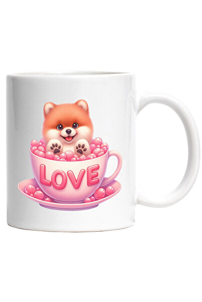 StoryGift Romania Cana cu un catel blanos care sta intr-o ceasca | ilustratie...