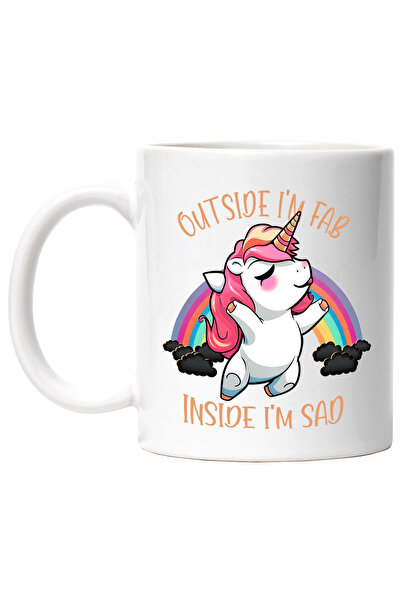 StoryGift Romania Cana cu un unicorn care e bucuros | ilustratie | mesajul "O...