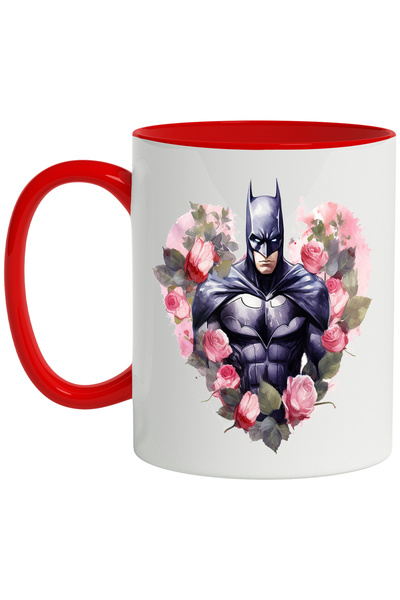StoryGift Romania Cana Cu Supererou, Batman, DC, Inima, Trandafiri, Flori, Mu...