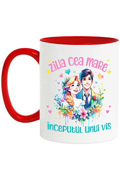 StoryGift Romania Cana cu Portret Arat Curgatoare Ziua Nuntii Cuplu Mire Si M...