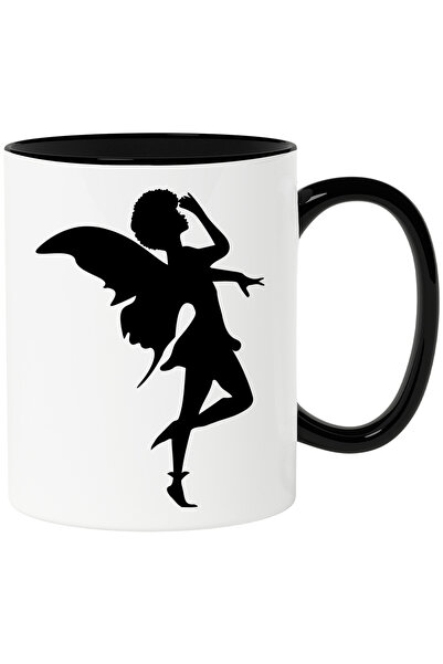 StoryGift Romania Cana cu o fata afro cu aripi - basme cu Maner Negru, Cu Man...