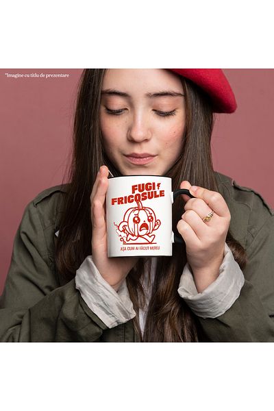 StoryGift Romania Mug run away coward like you always run away H4ALLOWEN horror celebration, 330ml, Ceram, Cu