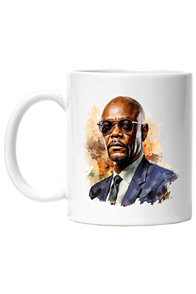 StoryGift Romania Cana Cu Samuel L. Jackson, Actor, Hollywood, Filme, Star, Multicolor 330 ml, Cer, Cu Maner Alb