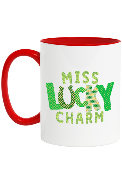 StoryGift Romania Cana cu mesajul "Miss lucky charm", ilustratie, motivationa...