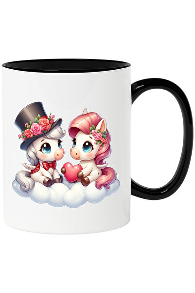 StoryGift Romania Cana cu o femela ponei si un ponei care stau pe un nor | il...