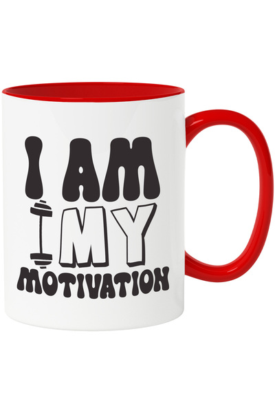 StoryGift Romania Cana cu o haltera si mesajul "I am my motivation" - eu sunt...