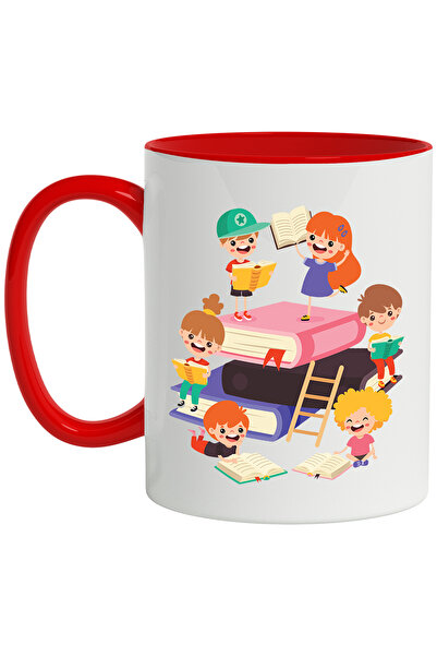 StoryGift Romania Cana Cu Copii, Ochelari, Carti, Sosete, Multicolor 330 ml, ...