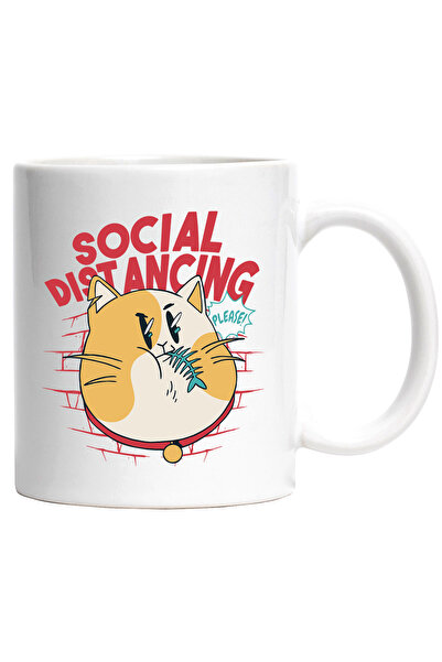 StoryGift Romania Cana Cu Mesaj In Engleza Social Distancing, Pisica, Peste, ...