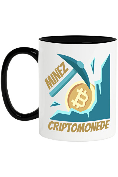 StoryGift Romania Cana minez criptomonede moneda bitcoin, investitor , 330ml,...