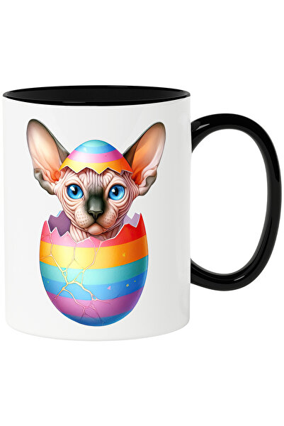 StoryGift Romania Cana cu o pisicuta Sfinx care iese dintr-un ou spart | pent...