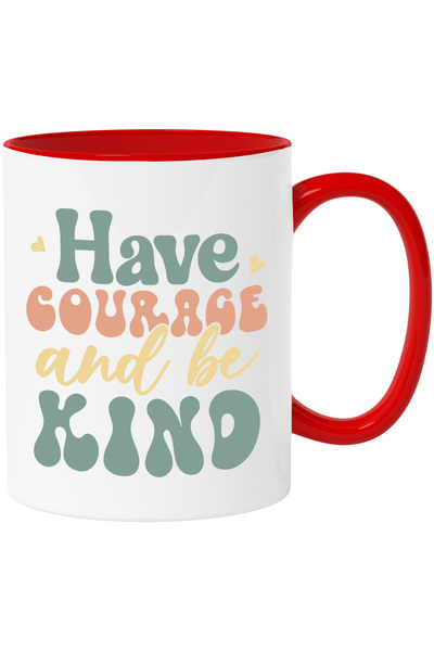 StoryGift Romania Cana cu inimioare pentru cei curajosi si buni - ajutor cu Maner Rosu, Cu Maner Rosu