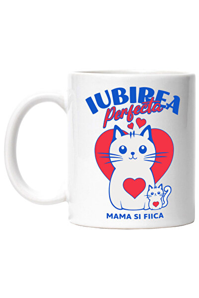 StoryGift Romania Cana cu Pisica Mama Si Pui Text Iubirea Perfecta Mama Si Fi...