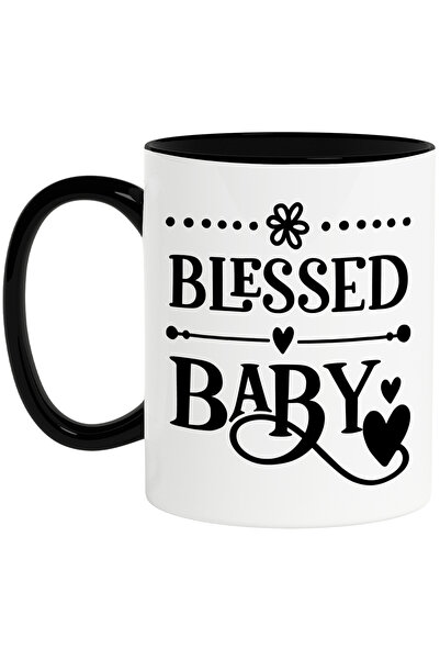 StoryGift Romania Cana cu inimioare si textul in engleza "Blessed baby" - beb...