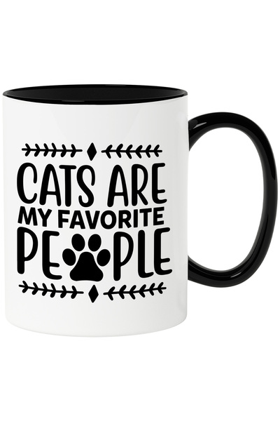StoryGift Romania Cana cu textul in engleza "Cats are my favorite people" - p...