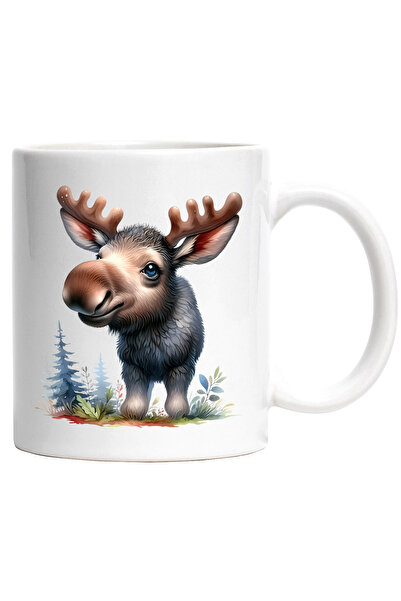 StoryGift Romania Cana cu un elan in padure | ilustratie | natura | vegetatie...