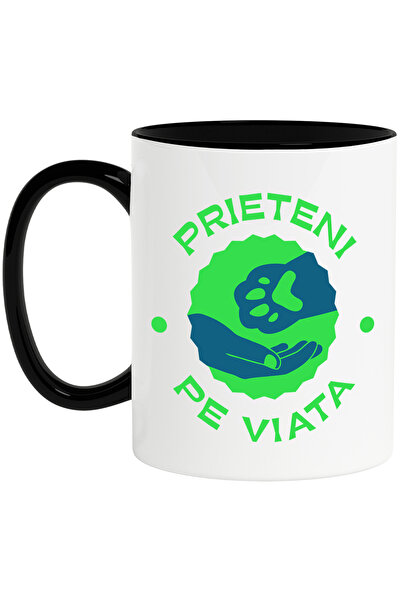 StoryGift Romania Cana cu Labuta De Animal Si Mana Umana Prieteni Pe Viata, C...