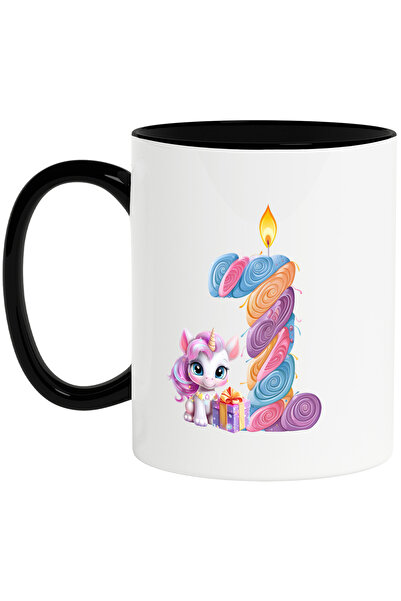 StoryGift Romania Cana cu cifra 1, pentru copii, ilustratie, unicorn, cadou, ...