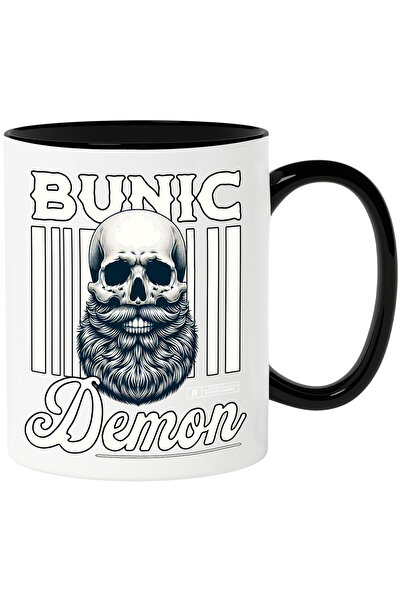 StoryGift Romania Cana Bunic Demon familie nepot iubire , 330ml, Ceramica cu ...