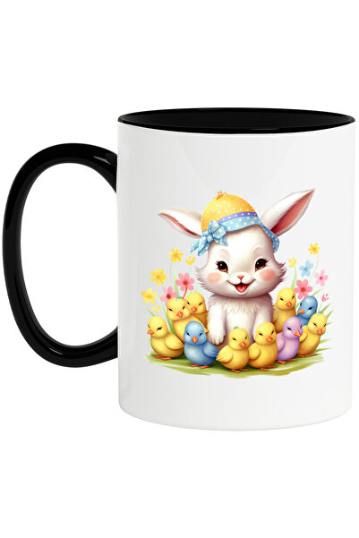 StoryGift Romania Cana cu un iepuras alb care este inconjurat de o multime de...