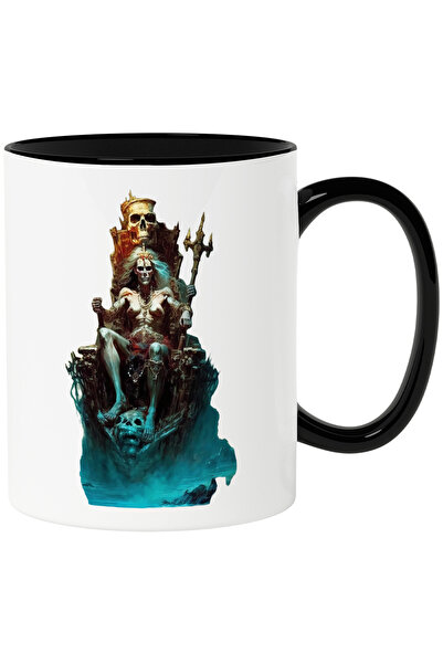 StoryGift Romania Cana Cu Regina pe Tron, Craniu, Coroana, Feminism, Putere,C...