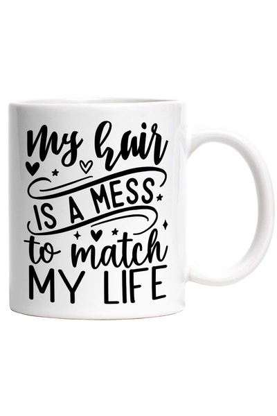 StoryGift Romania Cana cu inimioare pentru femeile care au parul incurcat asa...