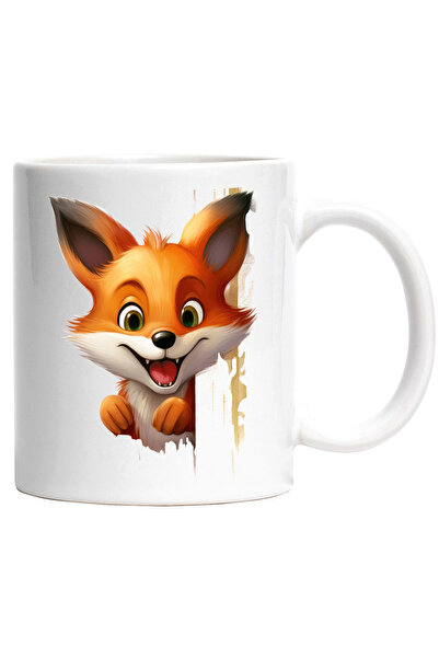 StoryGift Romania Cana cu o vulpe vesela | ilustratie | animal salbatic | nat...