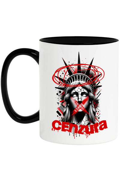 StoryGift Romania Cana cu Chip Statuia Libertatii Cenzura New York Arta Moder...