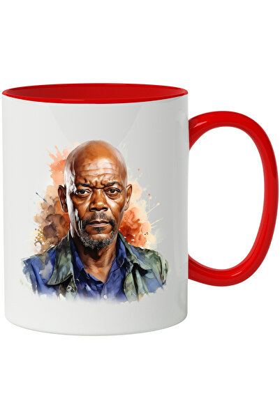 StoryGift Romania Cana Cu Samuel L. Jackson, Actor, Filme De Actiune, Vedeta, Multicolor 330 ml, C, Cu Maner Rosu
