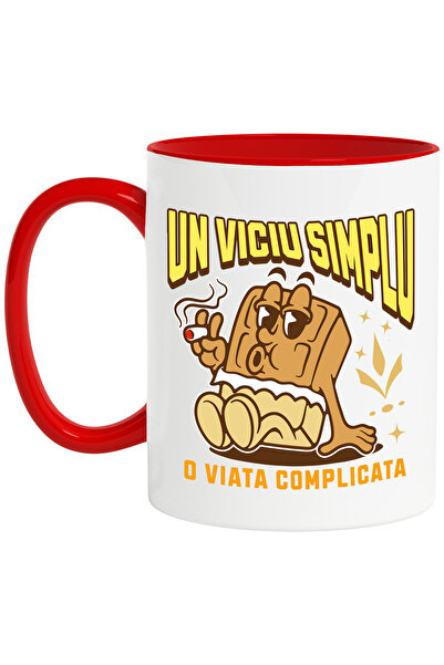 StoryGift Romania Cana cu Tableta De Ciocolata Relaxare Tigara Fumand Text Un...