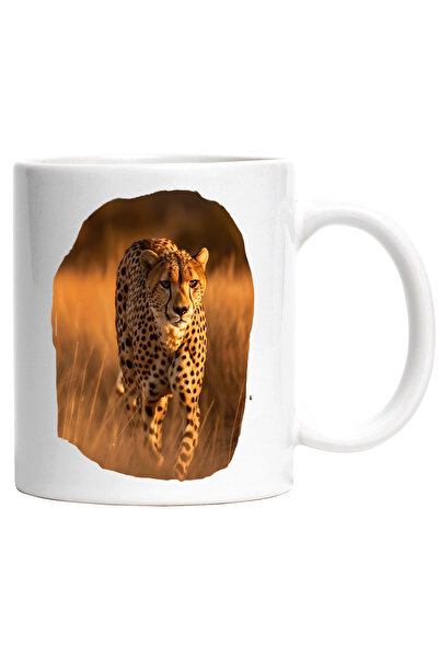 StoryGift Romania Cana cu Portret Ghepard, Ghepard Pradator, Fioros, Natura, ...