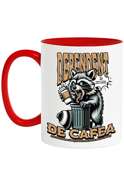 StoryGift Romania Cana Dependent de cafea fara cafea fara oameni, 330ml, Cera...