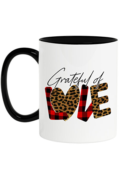 StoryGift Romania Cana cu mesajul "Grateful of love", ilustratie, motivationa...