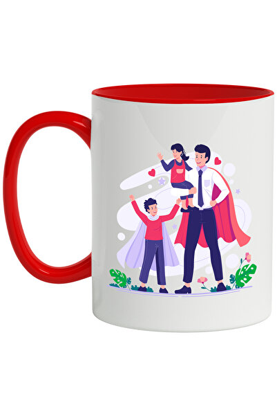StoryGift Romania Cana Cu Tata, Copii, Pelerina, Supereroi, Multicolor 330 ml...