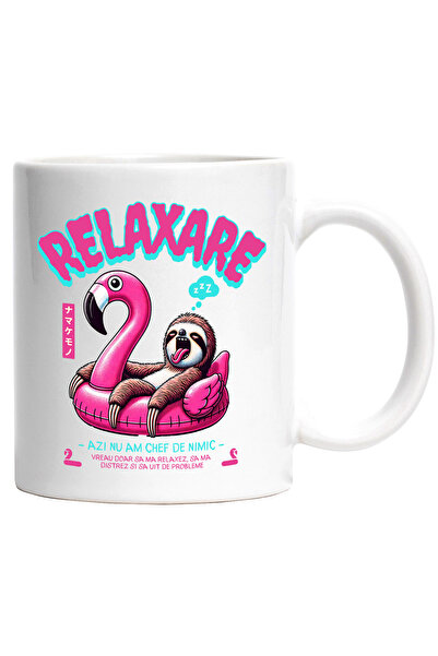 StoryGift Romania Cana Relaxare - Azi nu am chef de nimic , 330ml, Ceramic cu...