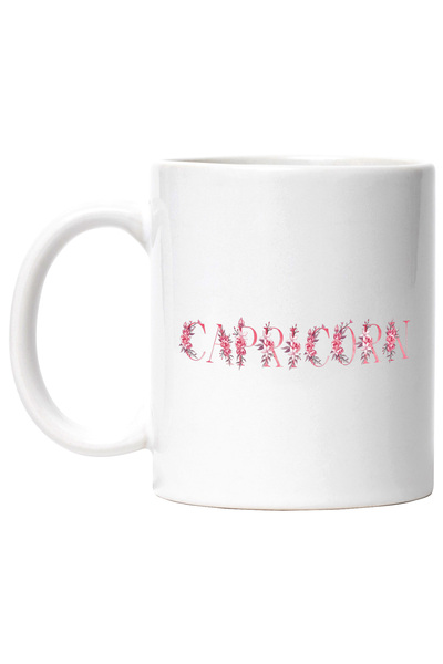 StoryGift Romania Cana Cu Numele Capricorn, Floral, Colorat, Creativ, Frumos,...