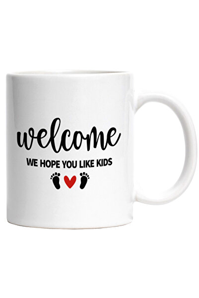 StoryGift Romania Cana Cu Text in Engleza Welcome, We Hope You Like Kids, Cop...