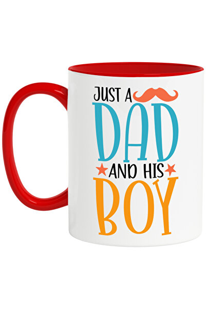 StoryGift Romania Cana cu textul in engleza "Just a dad and his boy" - doar u...