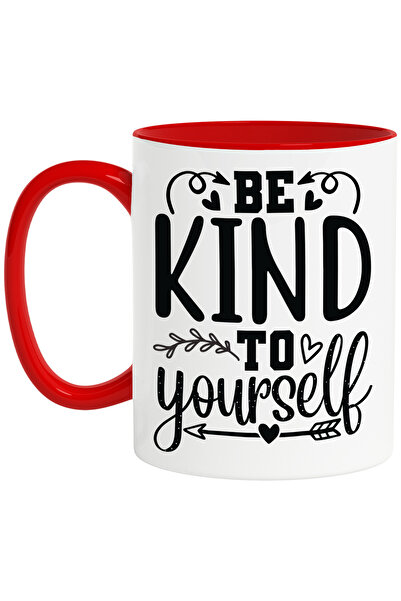 StoryGift Romania Cana cu inimioare si mesajul in engleza "Be kind to yoursel...