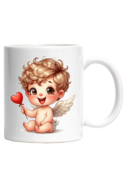 StoryGift Romania Cana cu un bebelus vesel care tine o inima | ilustratie | a...